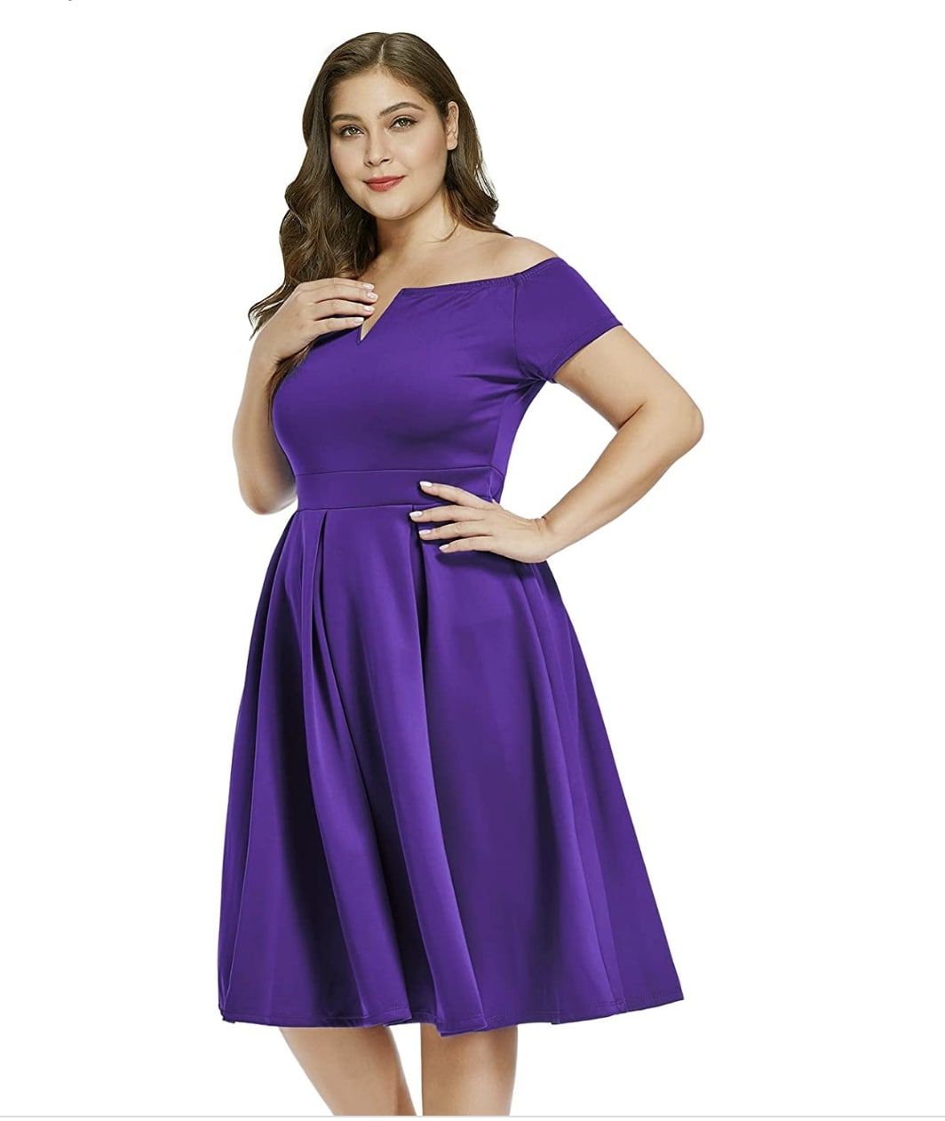 Style B07BPXV9LM Lalagen Purple Size 12 Spandex Tall Height Cocktail Dress on Queenly