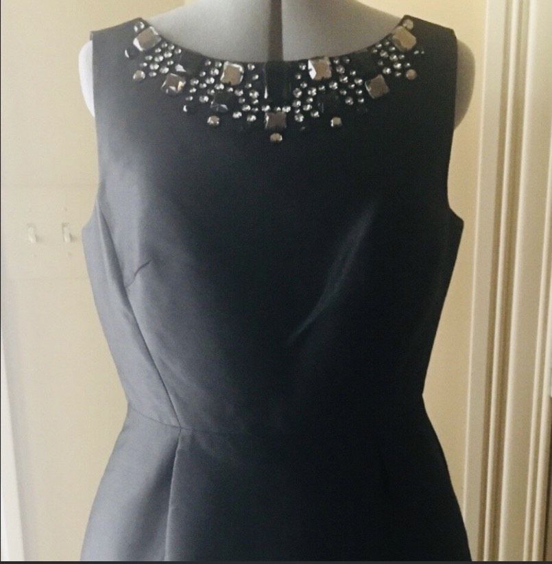 Kate Spade Size 12 Wedding Guest Plunge Sequined Black A-line Dress on  Queenly