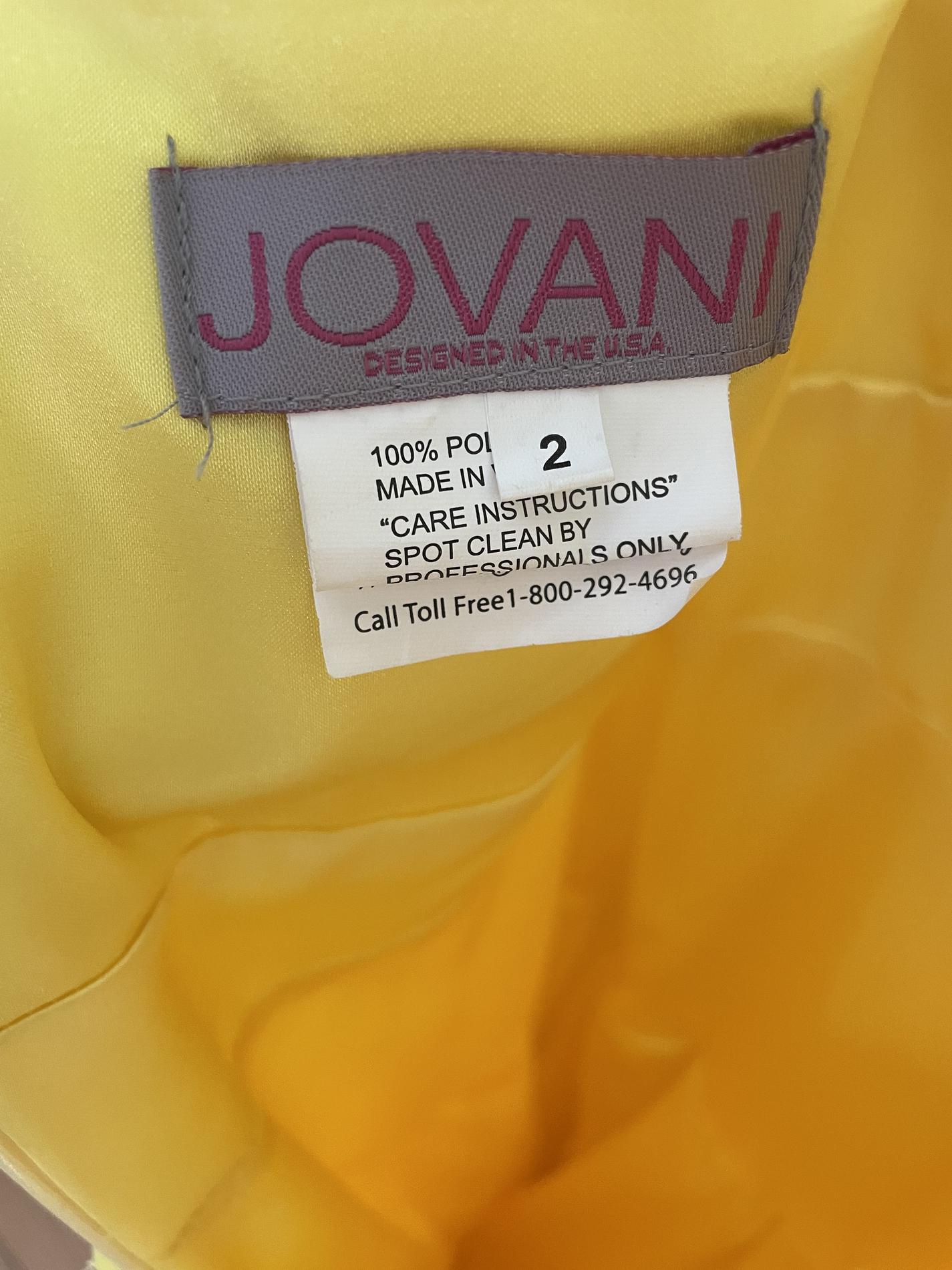 Jovani Yellow Size 2 Pageant Prom Ball gown on Queenly