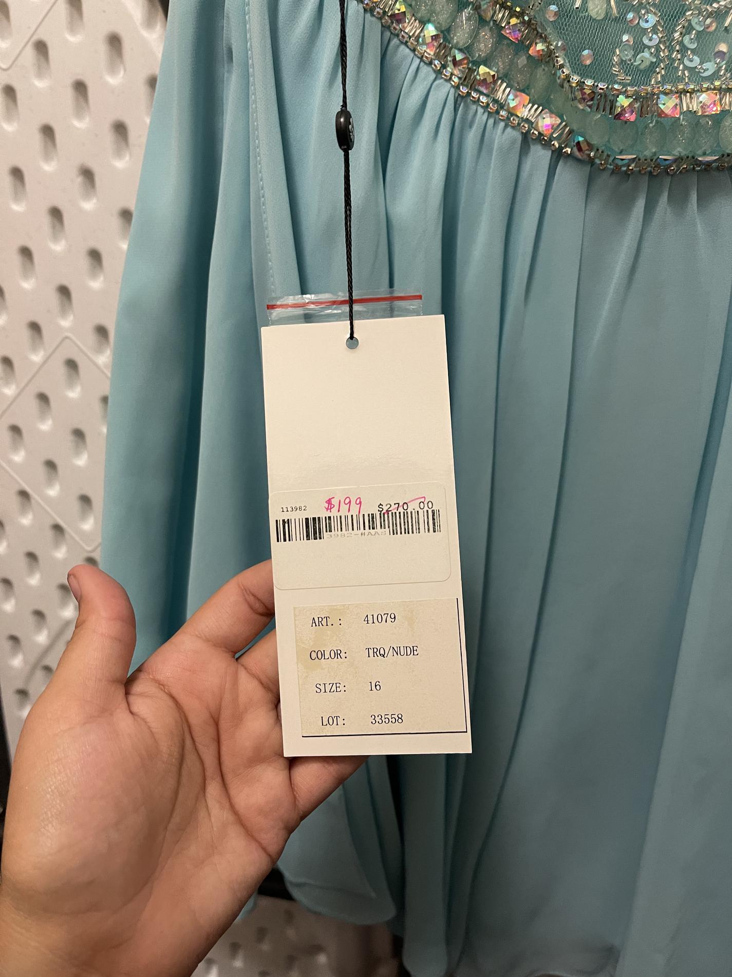 Plus Size 16 Homecoming Light Blue Cocktail Dress on Queenly