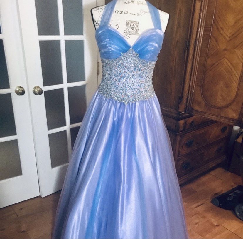Jovani Size 6 Prom Strapless Sequined Light Purple Ball Gown on Queenly