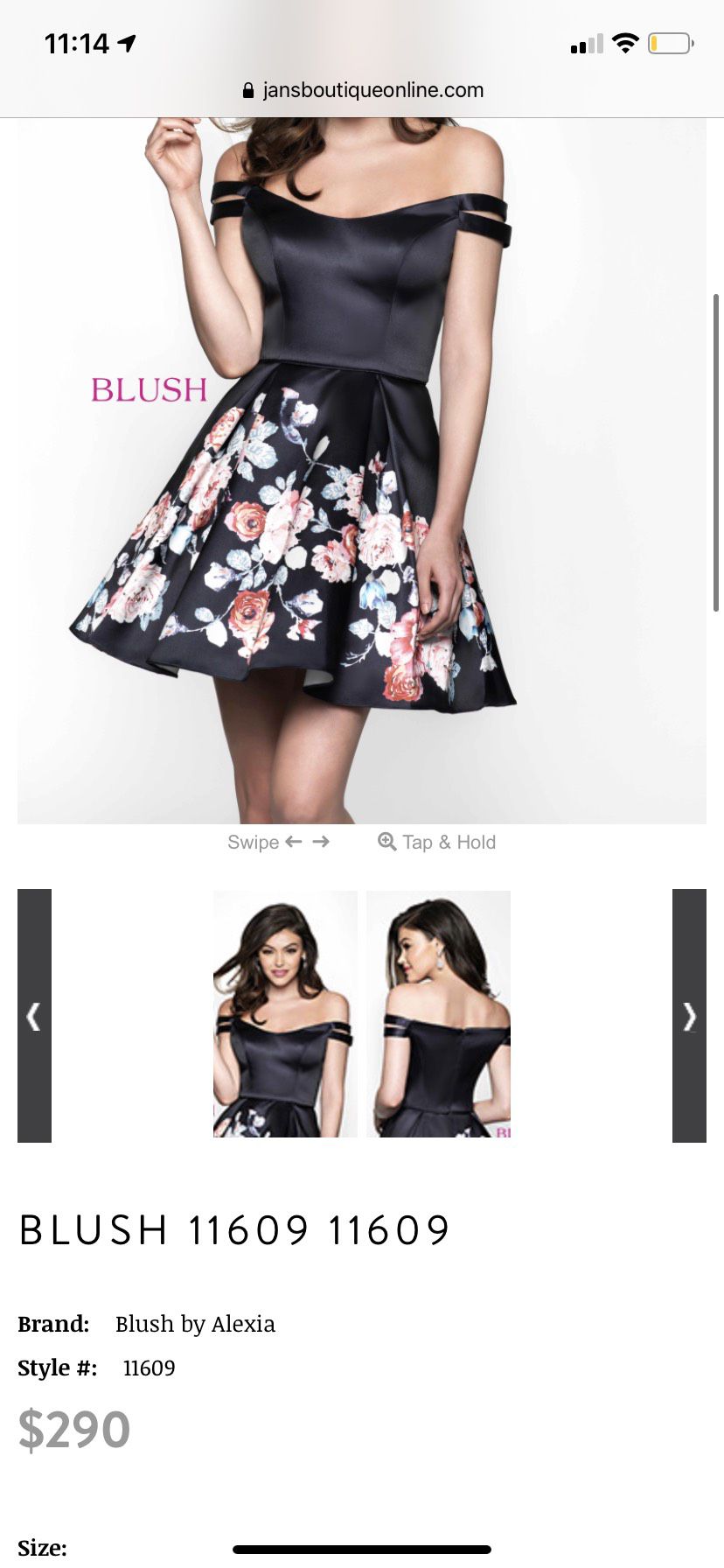 Blush Prom Plus Size 18 Homecoming Off The Shoulder Floral Multicolor Cocktail Dress on Queenly