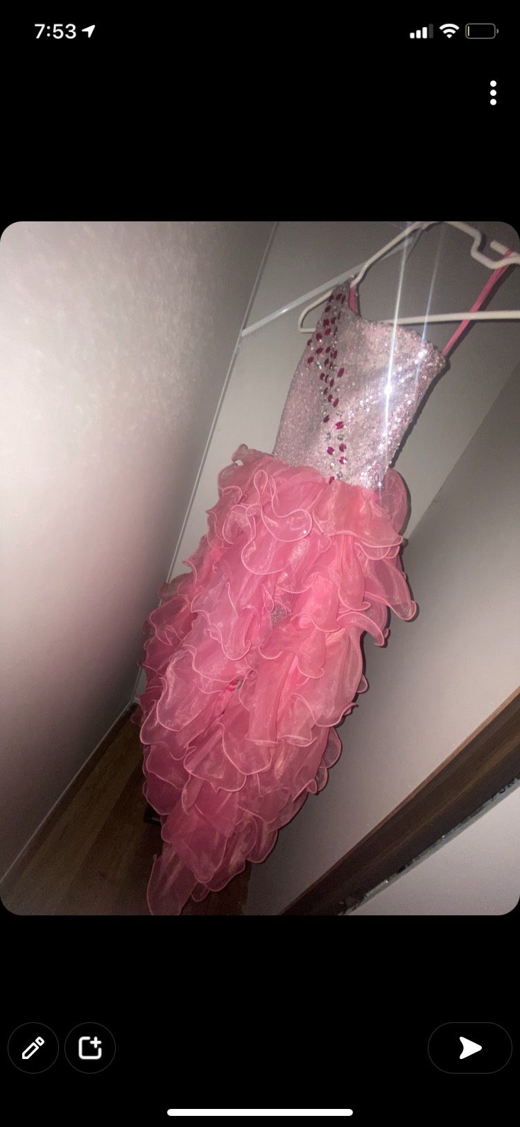 Size 12 Fun Fashion Pink Ball Gown on Queenly