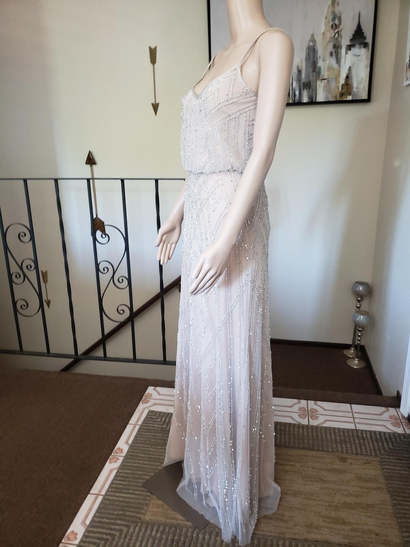 Adrianna Papell Size 0 Nude Floor Length Maxi on Queenly