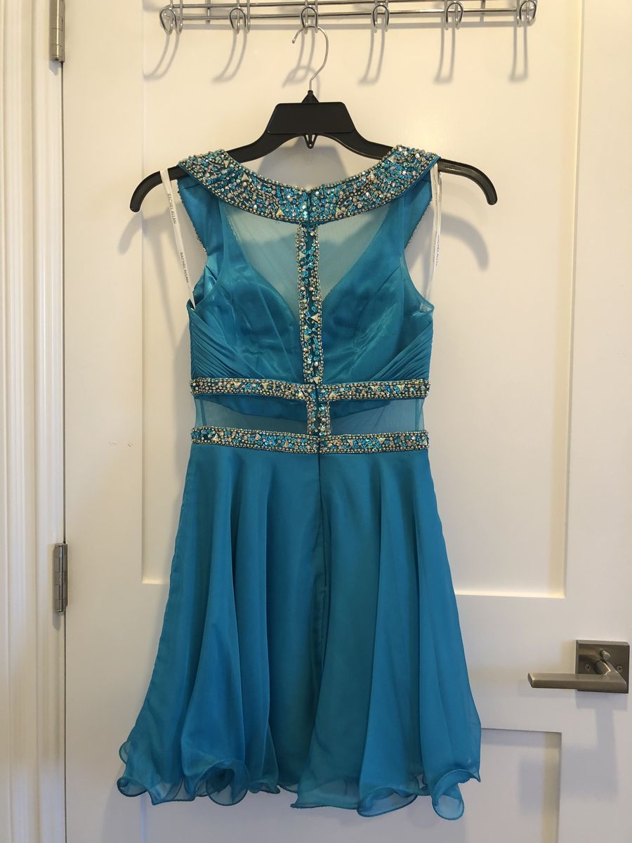 Rachel Allan Blue Size 4 Flare Homecoming Pageant Cocktail Dress on Queenly