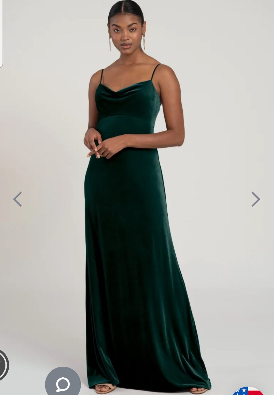 Jenny yoo  Plus Size 16 Bridesmaid Velvet Green Cocktail Dress on Queenly