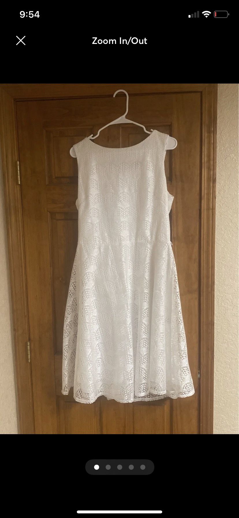 Danny and Nicole Plus Size 16 Lace White A-line Dress on Queenly
