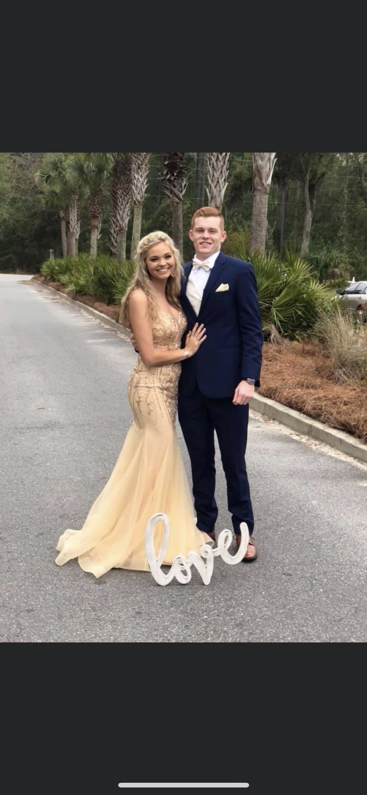 Michelle’s Size 4 Prom Rose Gold Mermaid Dress on Queenly