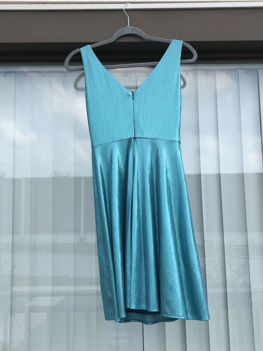 Ashley Lauren Size 2 Homecoming Turquoise Blue Cocktail Dress on Queenly