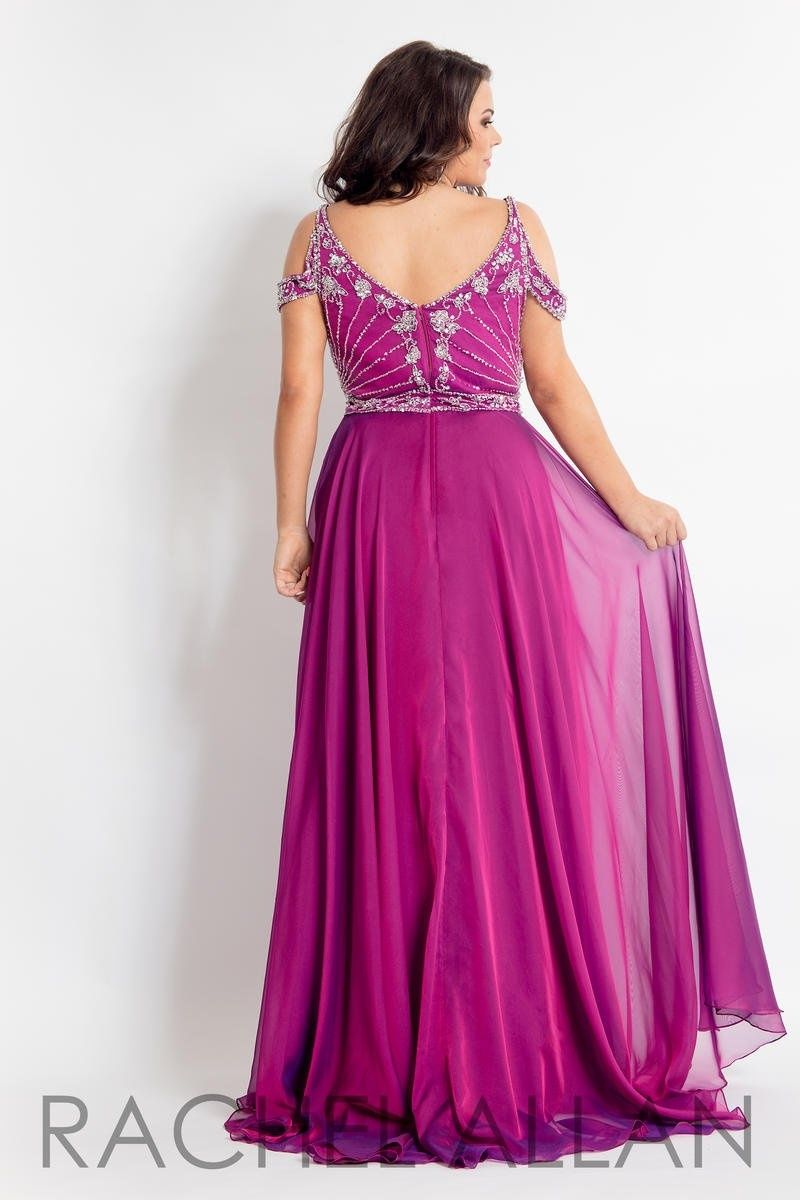 Style 6313 Rachel Allan Plus Size 24 Prom Off The Shoulder Sequined Pink A-line Dress on Queenly