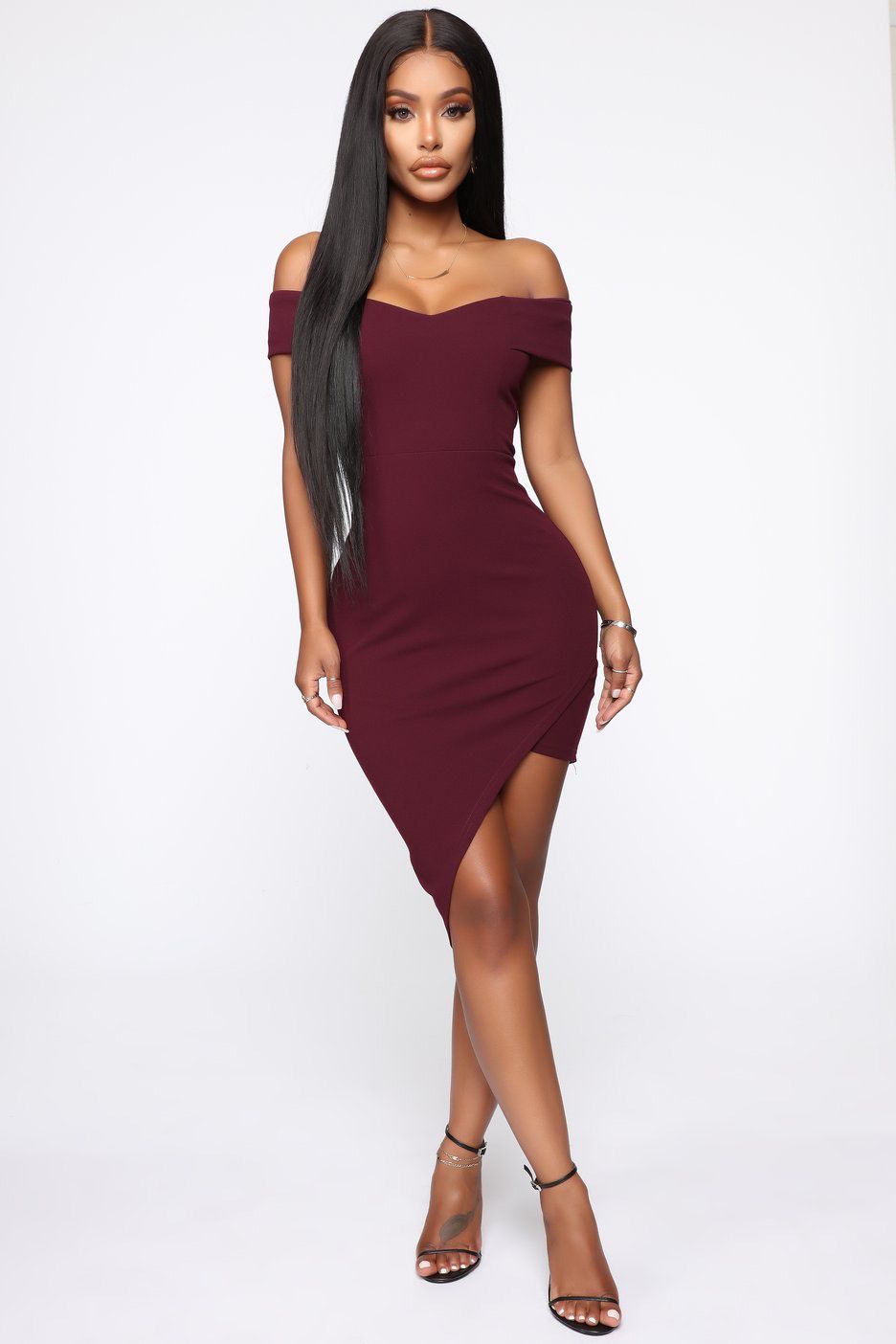 Fashion Nova Size 2 Prom Off The Shoulder Burgundy Red Cocktail Dress on Queenly