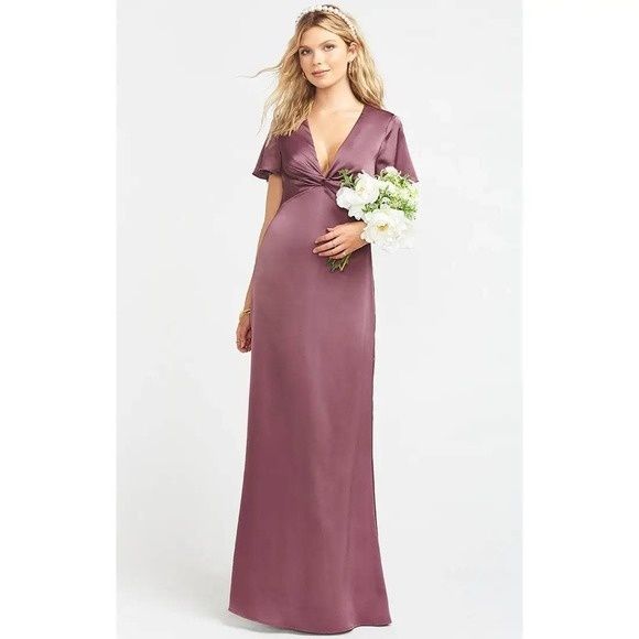 Style Rome Show Me Your Mumu Size 0 Bridesmaid Satin Purple A-line Dress on Queenly