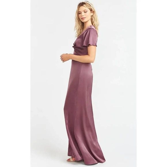 Style Rome Show Me Your Mumu Size 0 Bridesmaid Satin Purple A-line Dress on Queenly