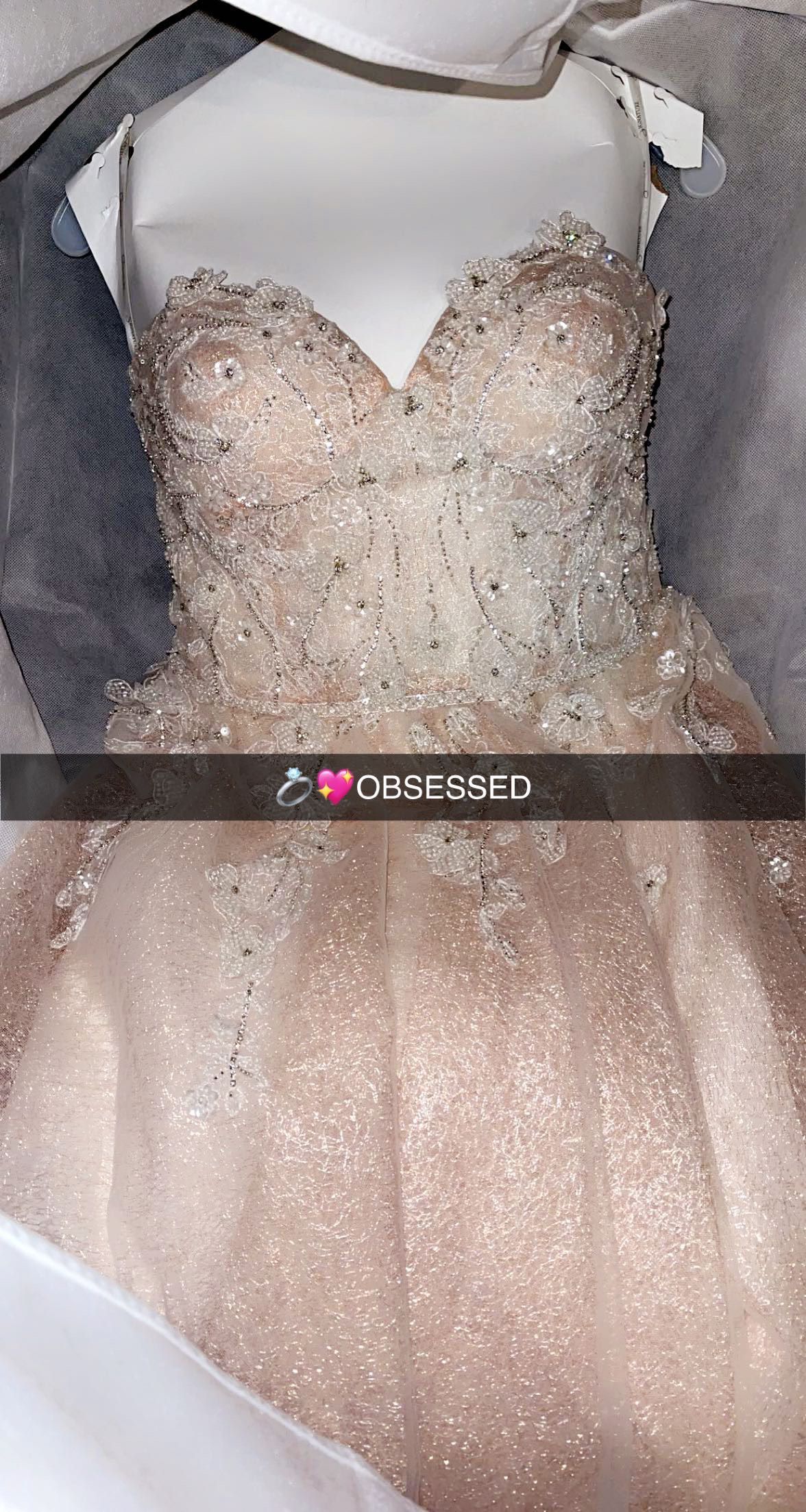 Size 10 Wedding Nude Dress With Train on Queenly