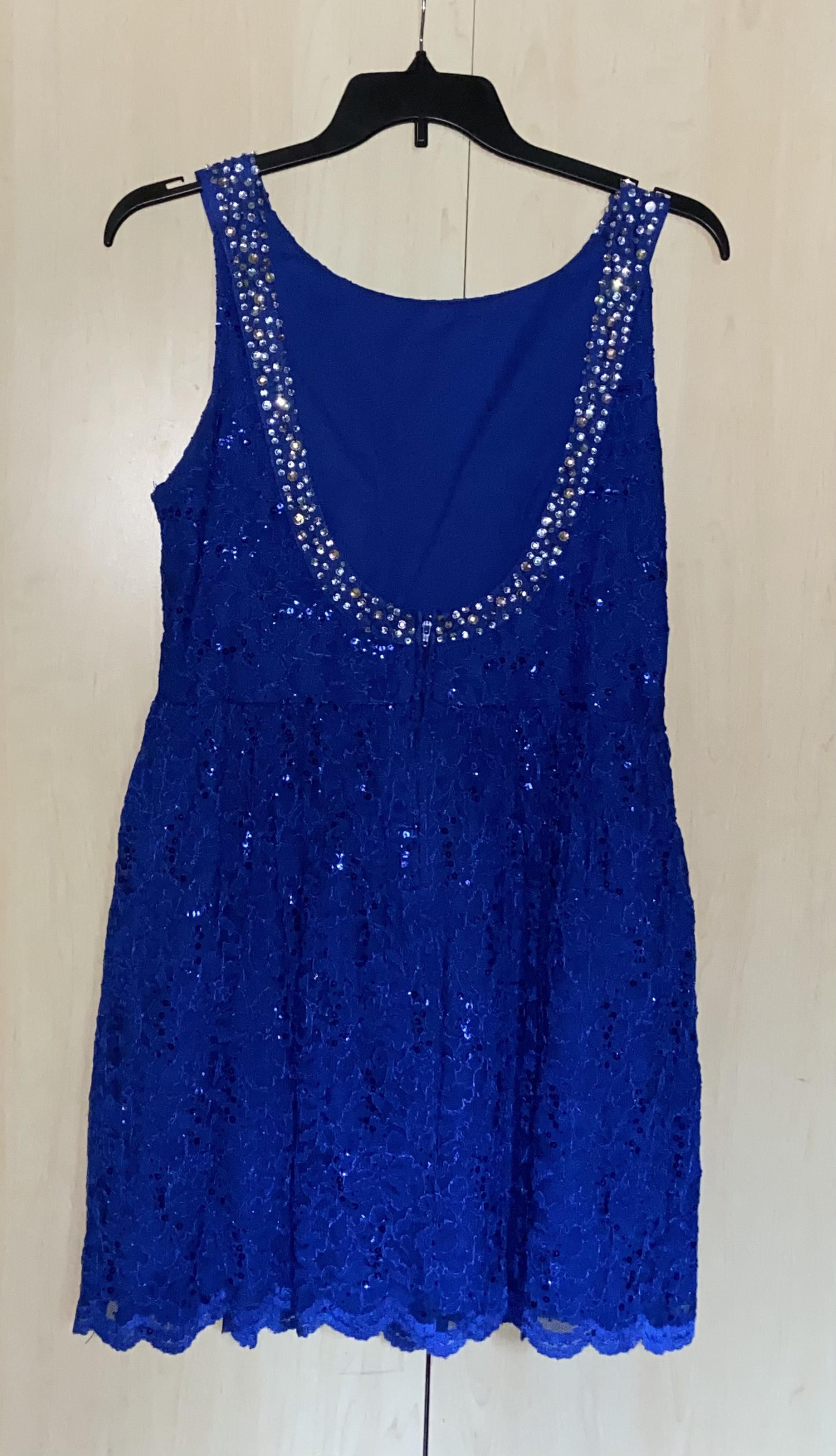 City triangles Size 12 Wedding Guest Royal Blue A-line Dress on Queenly