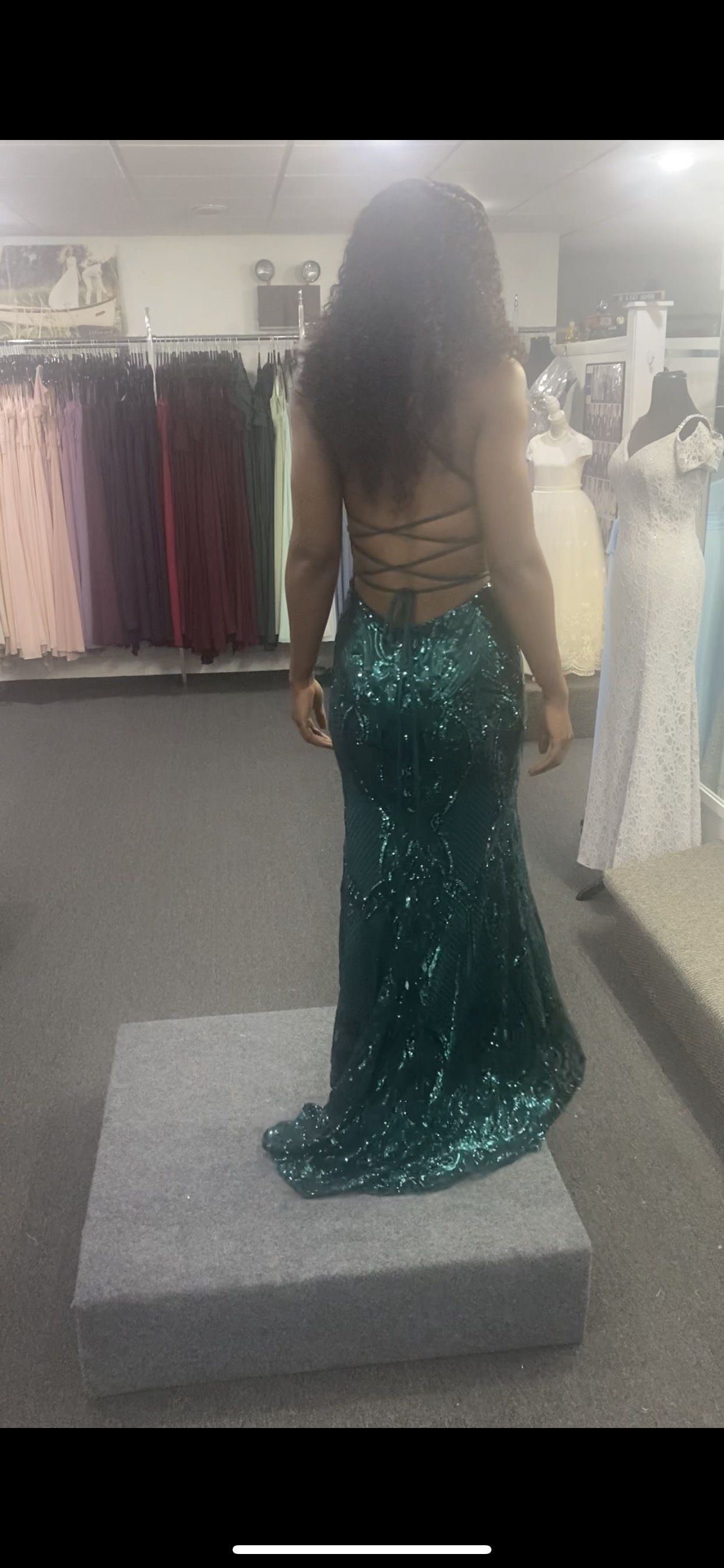 Size 6 Prom Turquoise Multicolor Mermaid Dress on Queenly