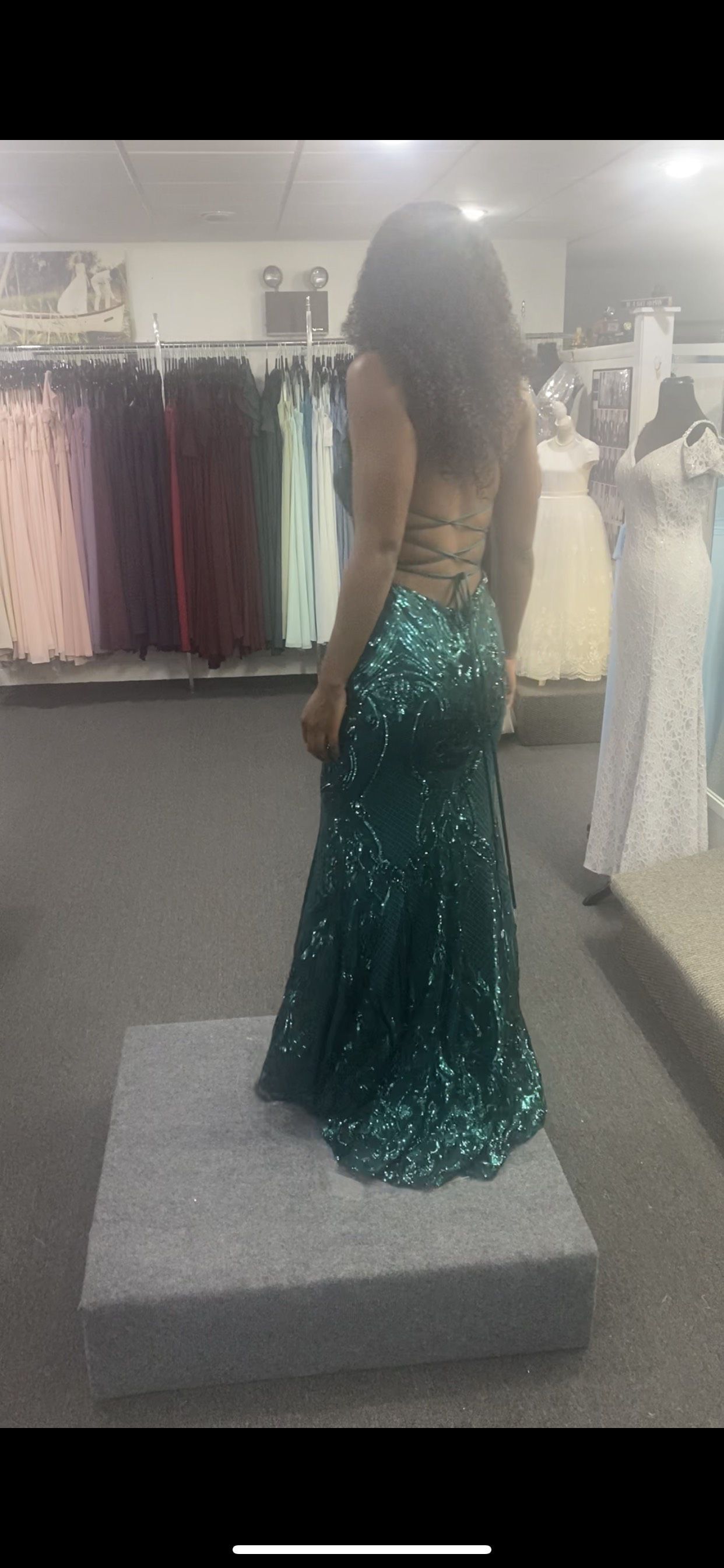 Size 6 Prom Turquoise Multicolor Mermaid Dress on Queenly