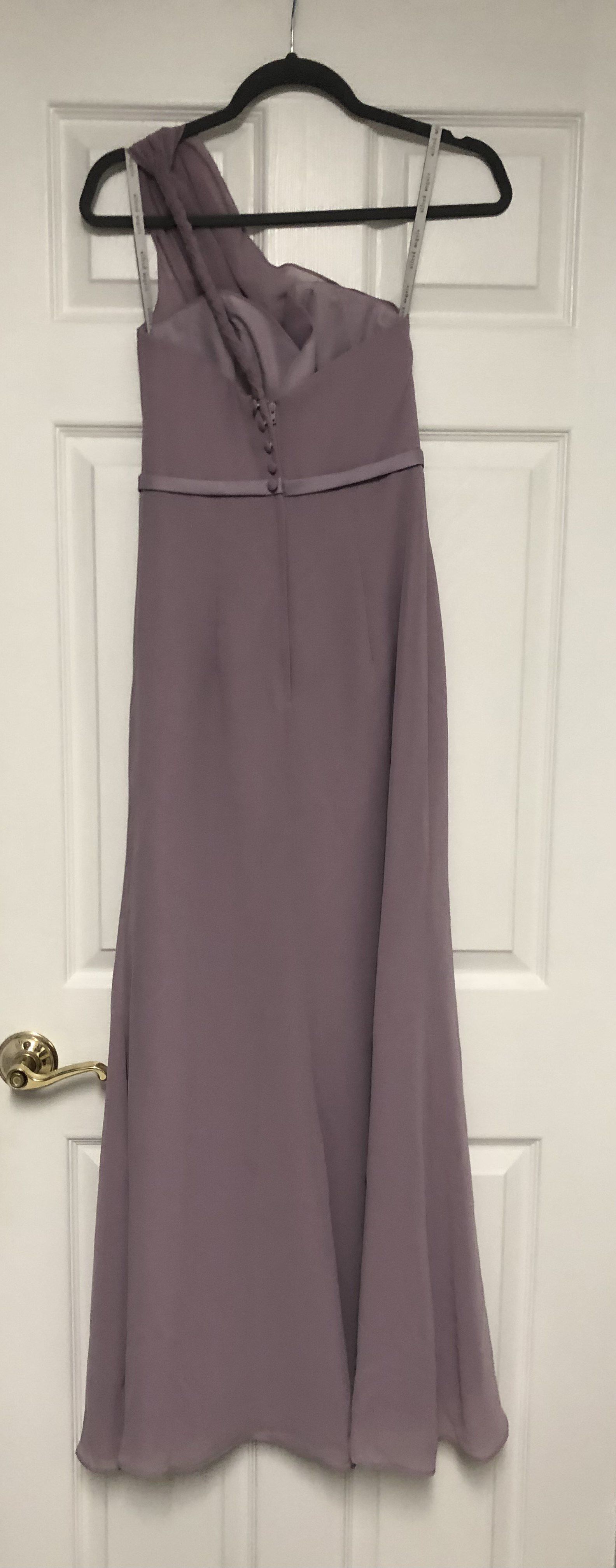 alfred angelo Size 0 Bridesmaid One Shoulder Purple Floor Length Maxi on Queenly