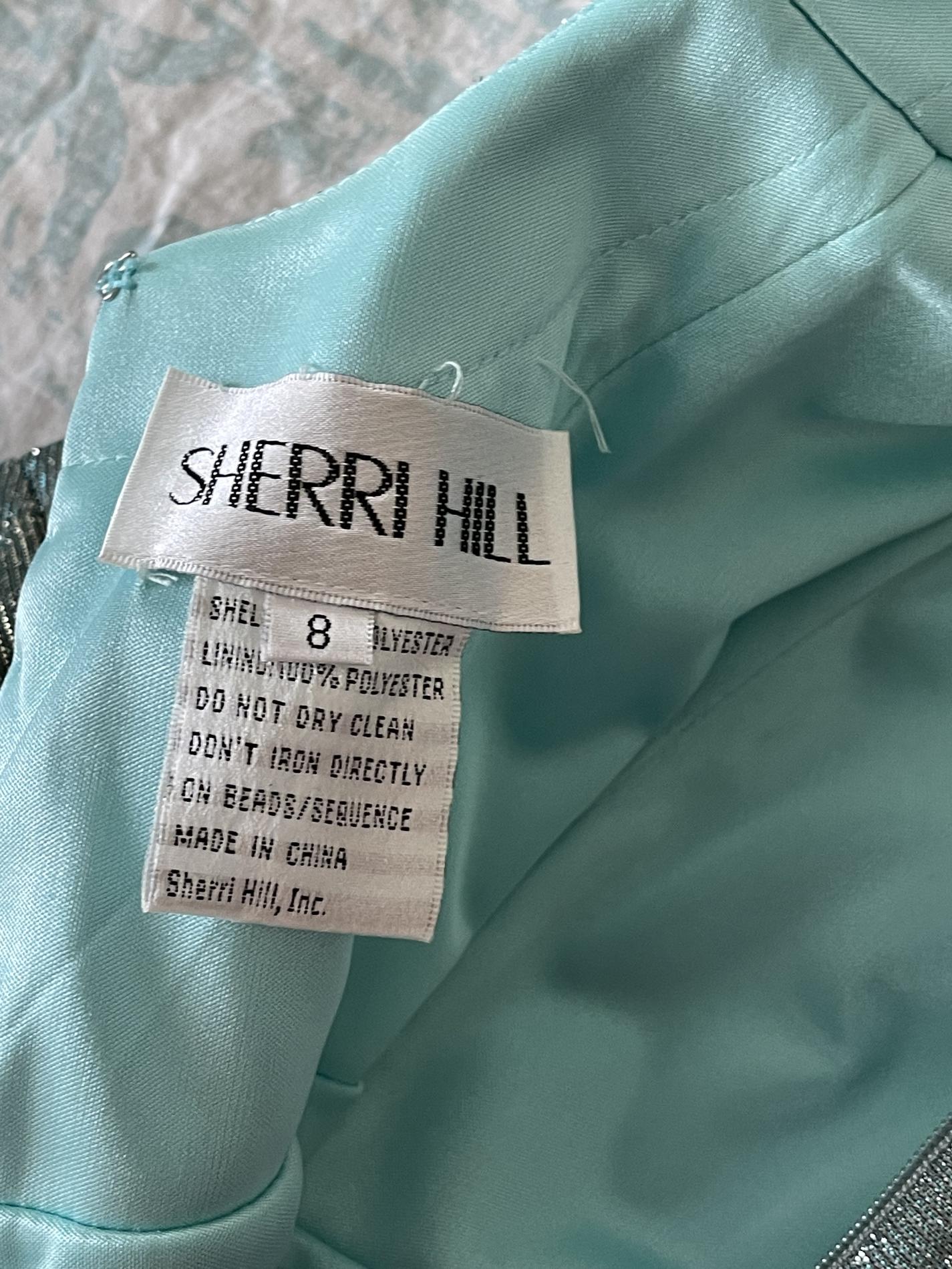 Sherri Hill Size 6 Prom Halter Light Blue Mermaid Dress on Queenly