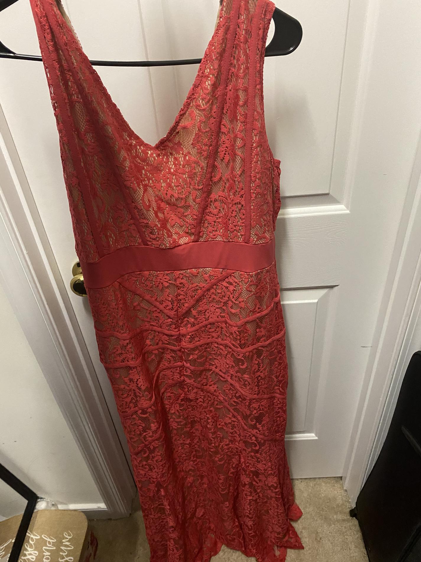 Plus Size 16 Wedding Guest Red Floor Length Maxi on Queenly