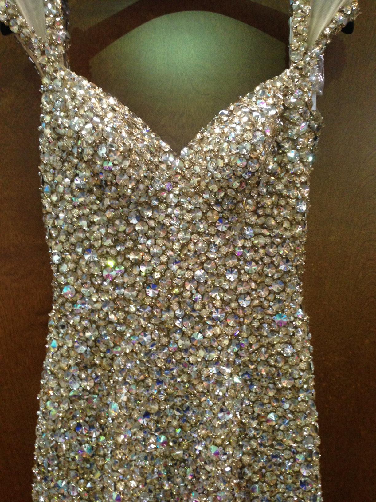 Sherri Hill Size 6 Prom Cap Sleeve Sequined Gold Floor Length Maxi on Queenly