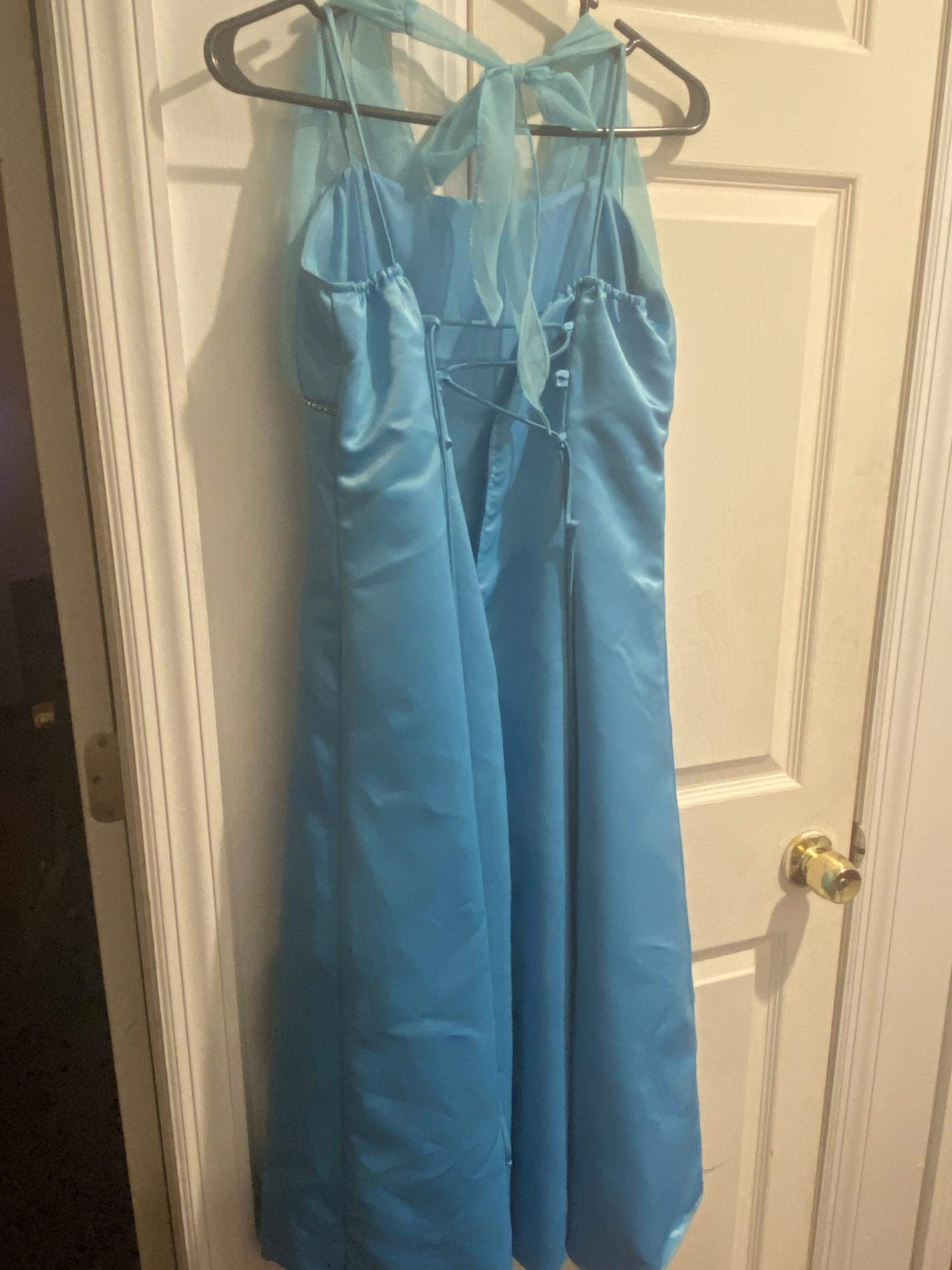 Primrose Girls Size 14 Wedding Guest Blue A-line Dress on Queenly