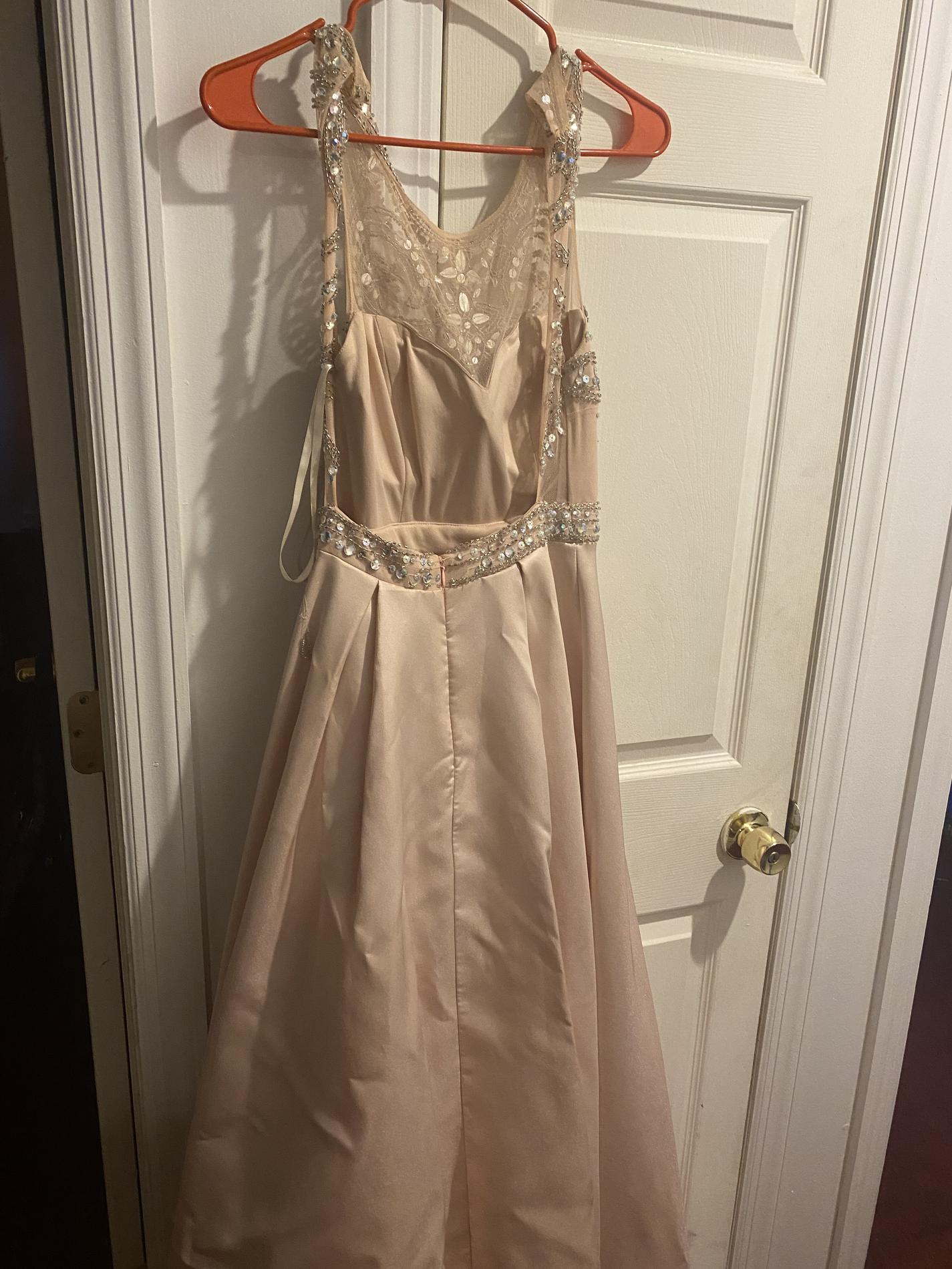 Xscape Size 2 Prom Sequined Light Pink Ball Gown on Queenly
