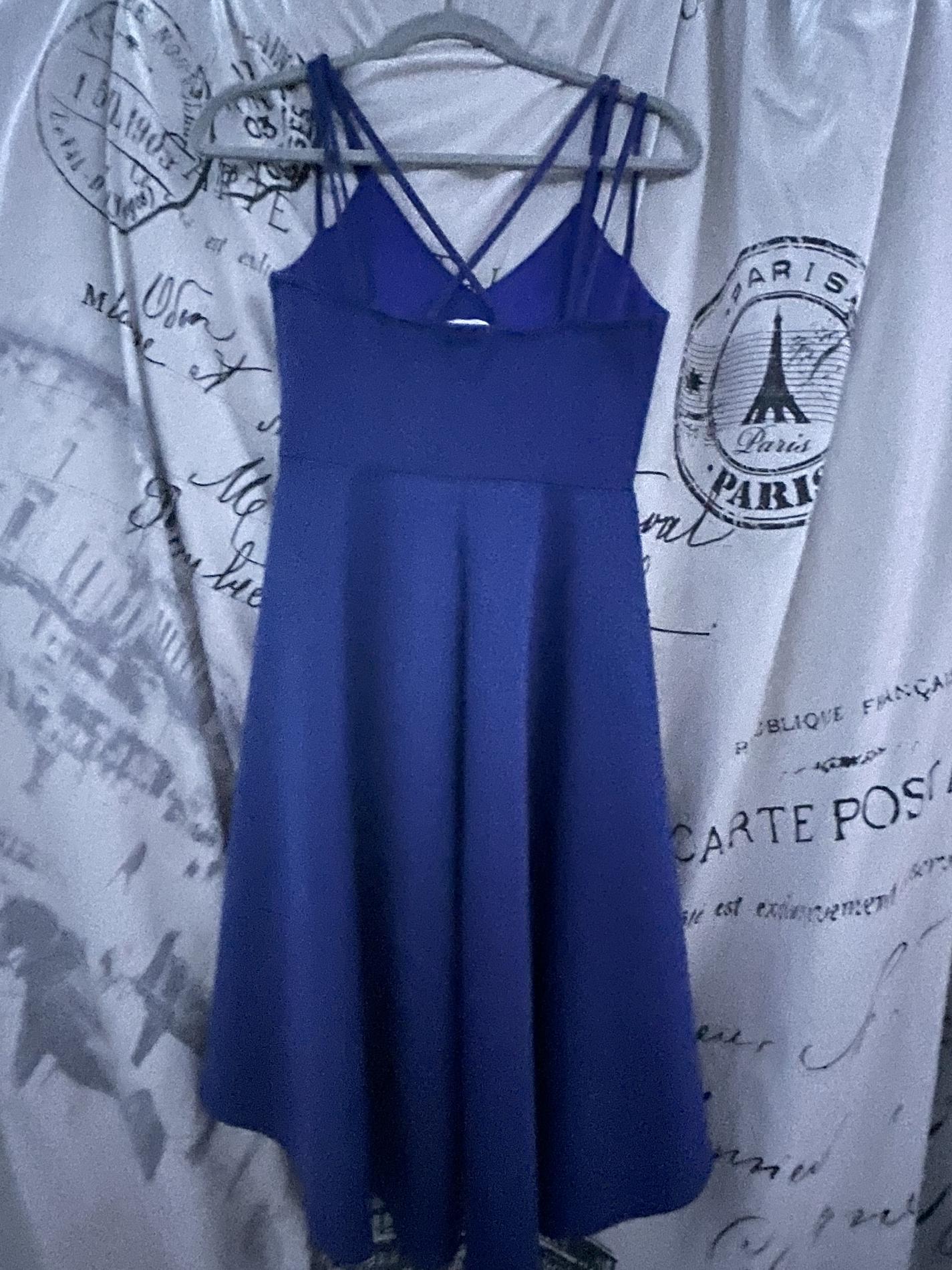 Girls Size 6 Blue Dress With Train on Queenly