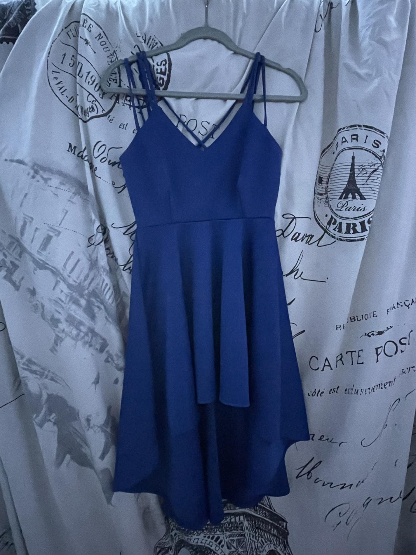 Girls Size 6 Blue Dress With Train on Queenly