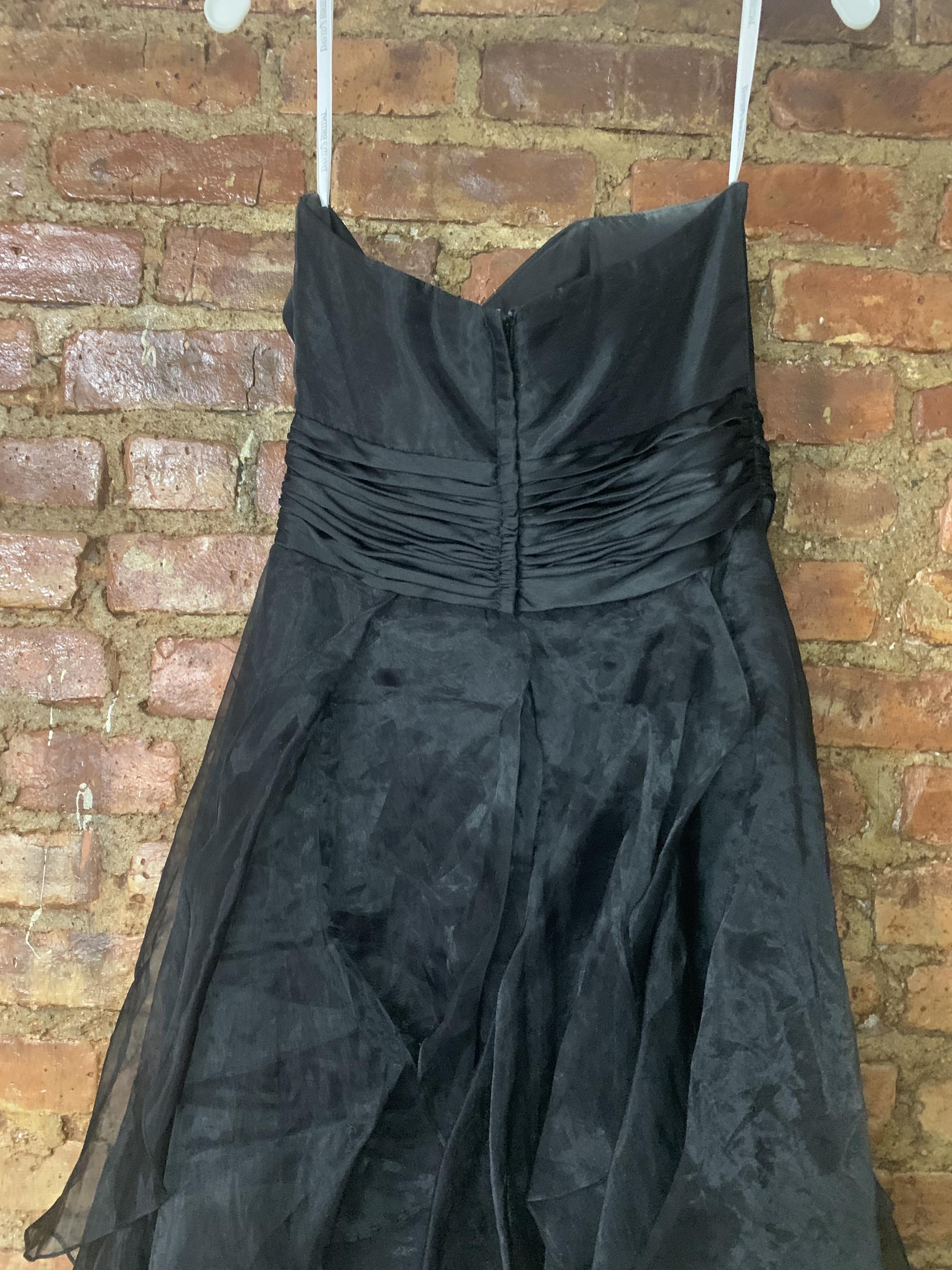 David's Bridal Size 6 Prom Strapless Black Ball Gown on Queenly