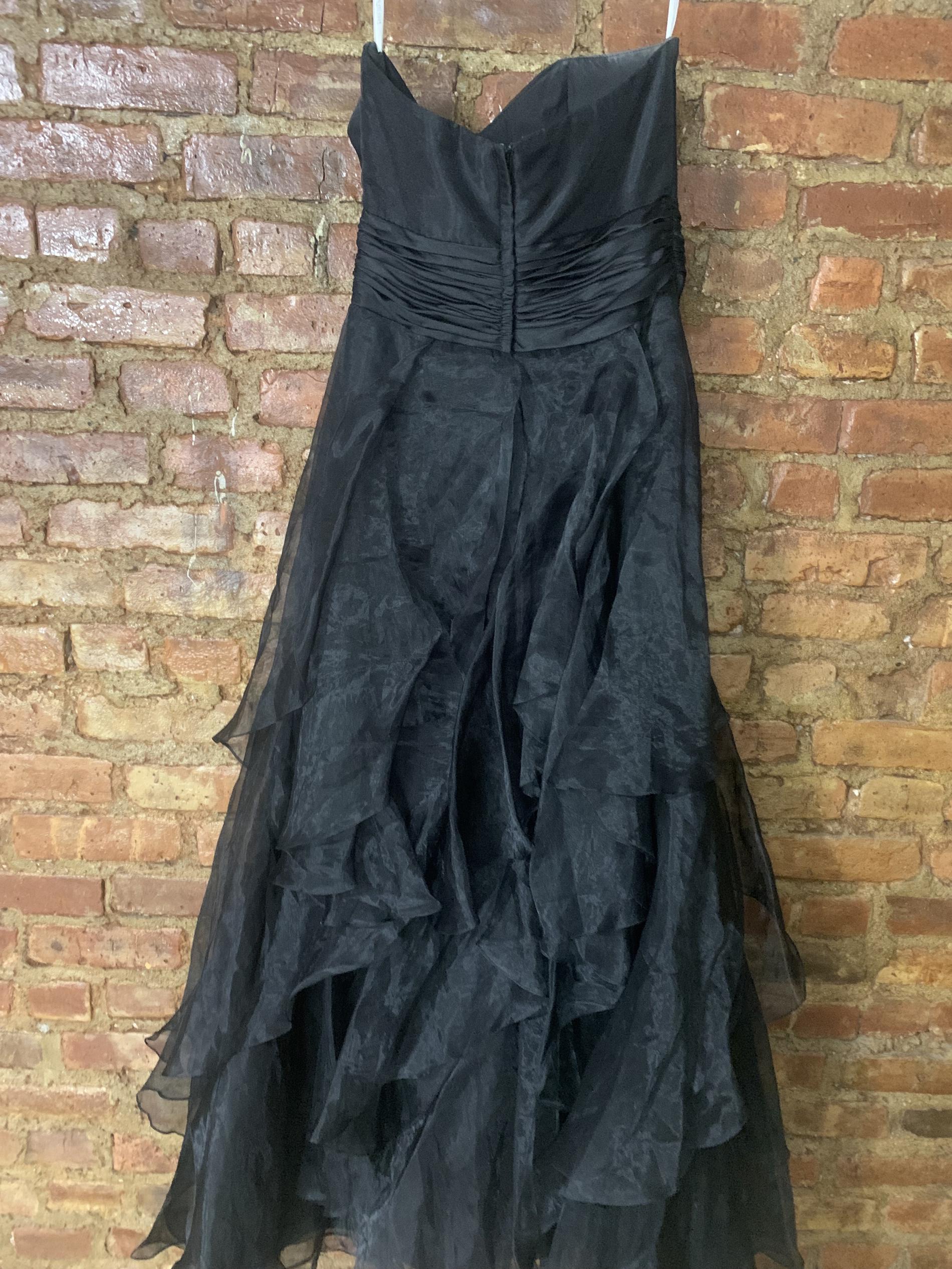 David's Bridal Size 6 Prom Strapless Black Ball Gown on Queenly