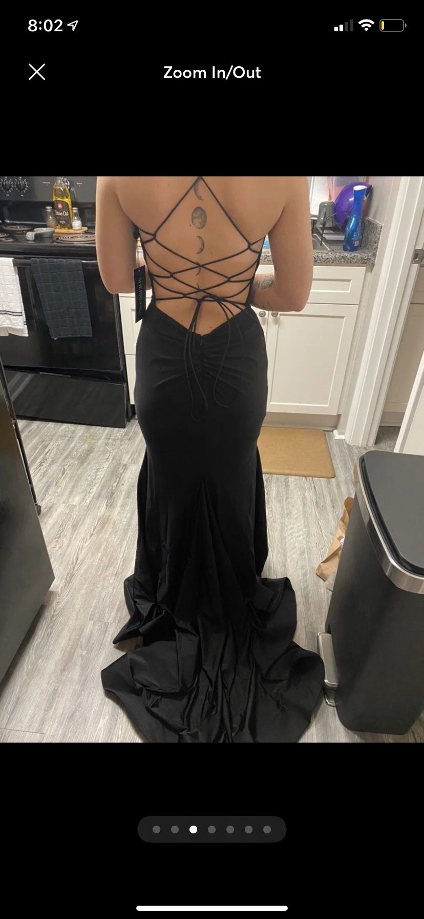 Style 53879 Sherri Hill Size 2 Prom Plunge Black Mermaid Dress on Queenly