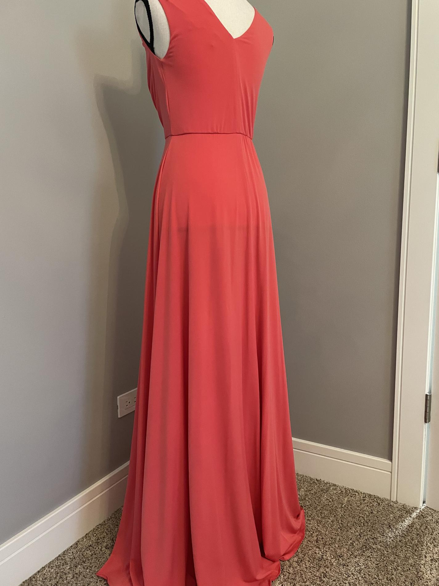 Unknown Size 2 Bridesmaid Plunge Red A-line Dress on Queenly