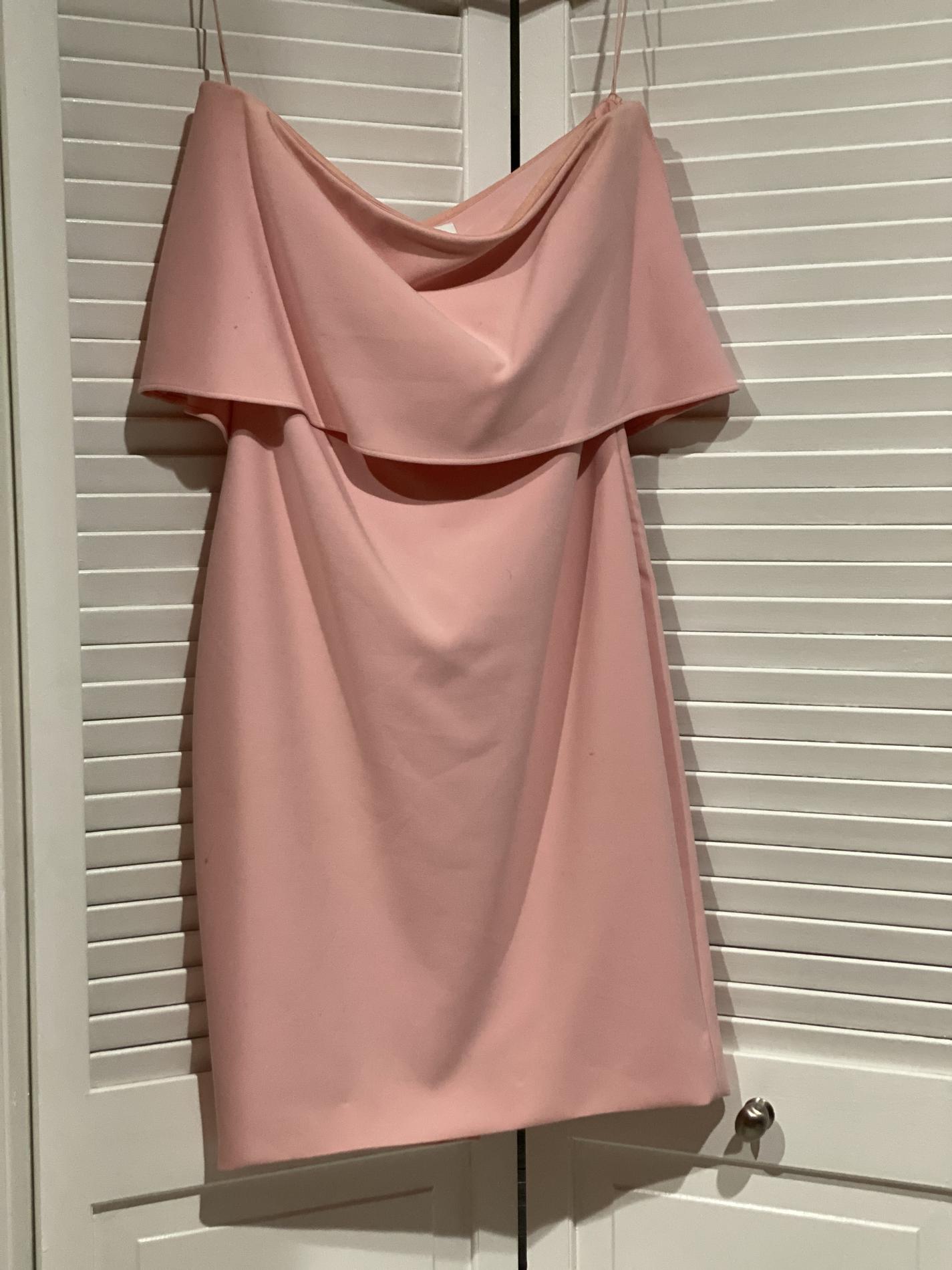 Likely Size 4 Wedding Guest Off The Shoulder Pink Cocktail Dress on Queenly
