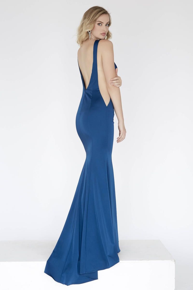 Style E80031 Kimberly's Exclusive Size 6 Prom Satin Royal Blue Mermaid Dress on Queenly