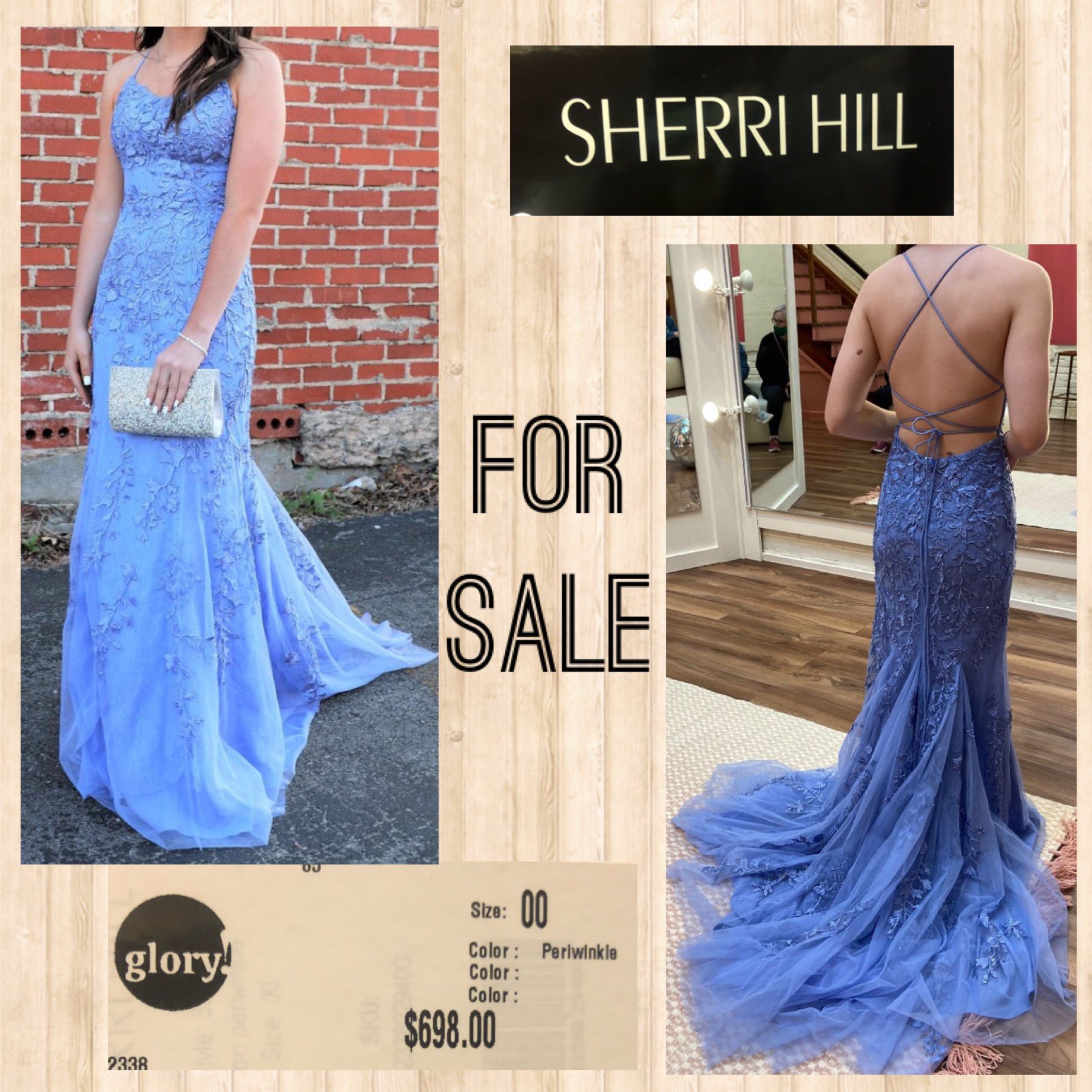 Sherri Hill Size 00 Prom Lace Light Blue A-line Dress on Queenly