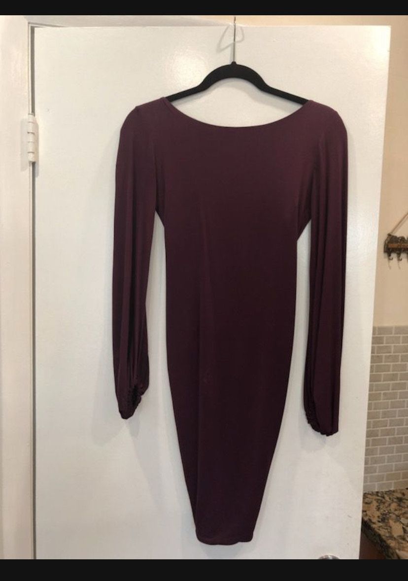 Size 2 Nightclub Long Sleeve Purple Cocktail Dress on Queenly