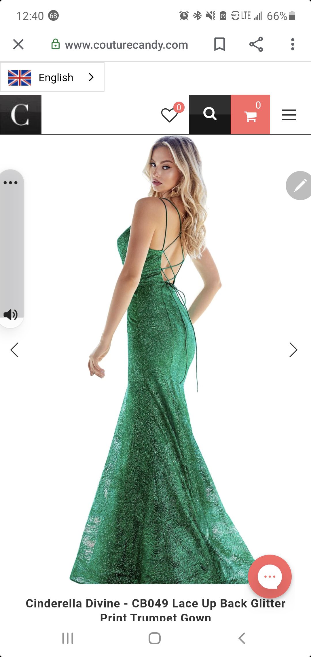 Size 10 Prom Lace Green Mermaid Dress on Queenly