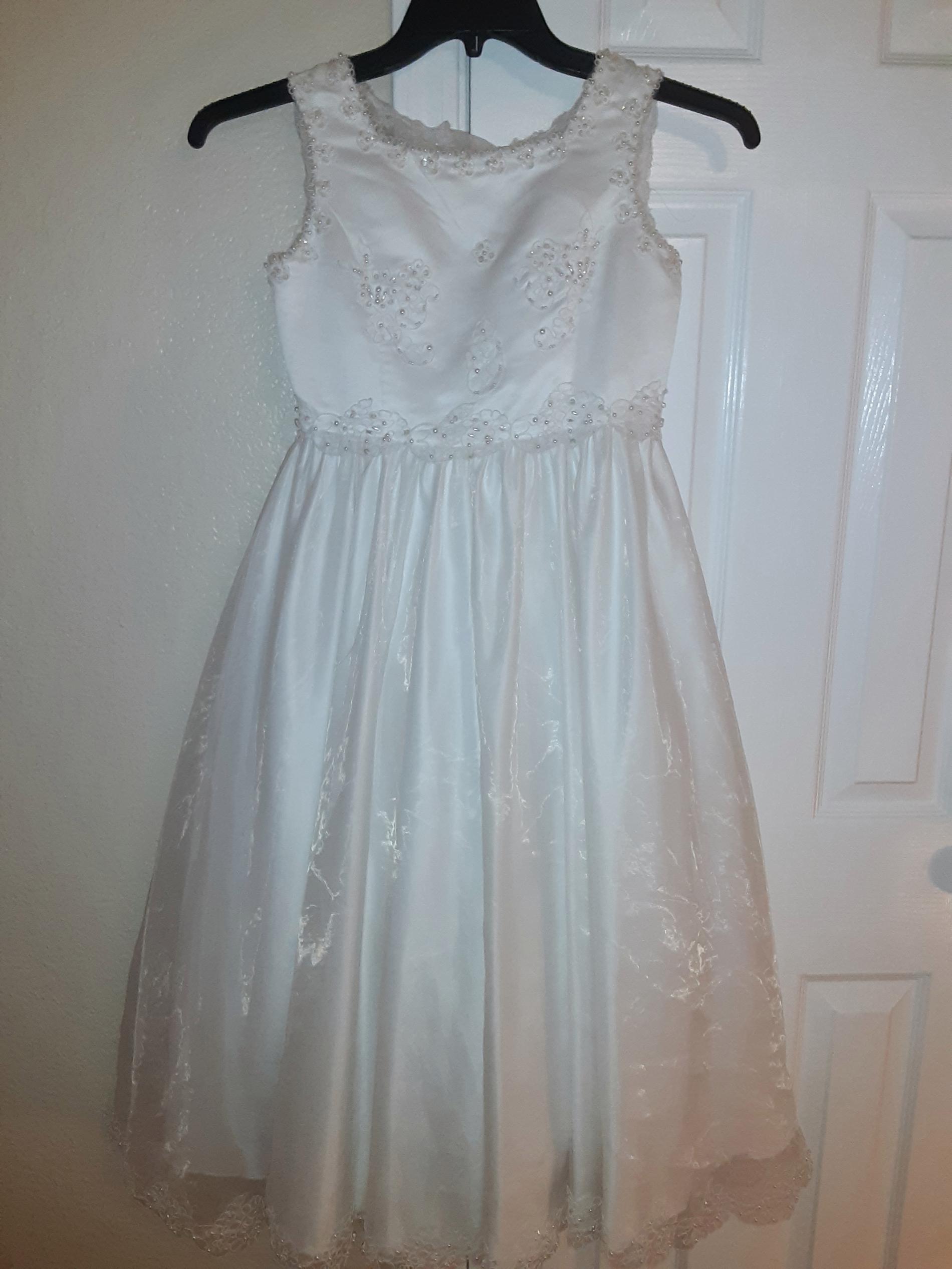 Cinderella Size 12 Pageant White A-line Dress on Queenly