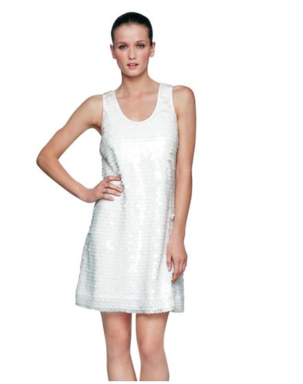 Marc New York Size 0 Fun Fashion Sequined White Cocktail Dress on Queenly