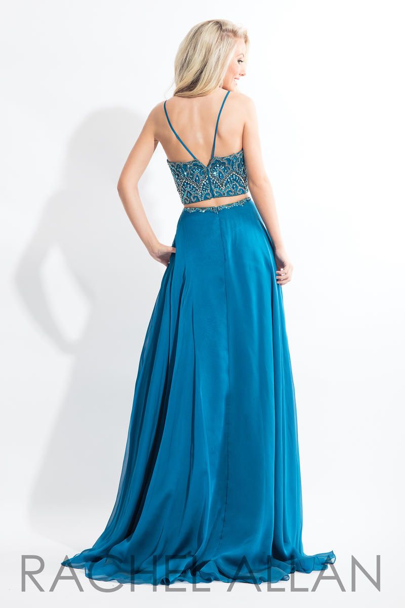 Style 6034 Rachel Allan Size 2 Prom Blue A-line Dress on Queenly