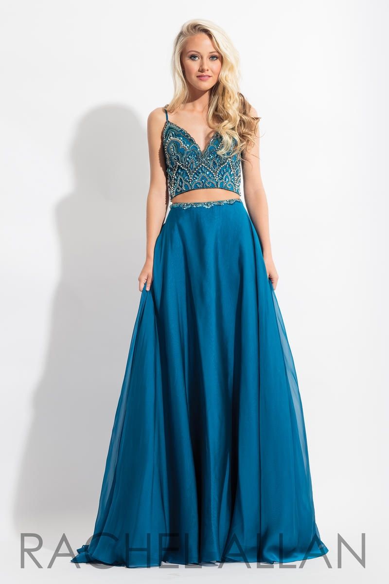 Style 6034 Rachel Allan Size 12 Prom Blue A-line Dress on Queenly