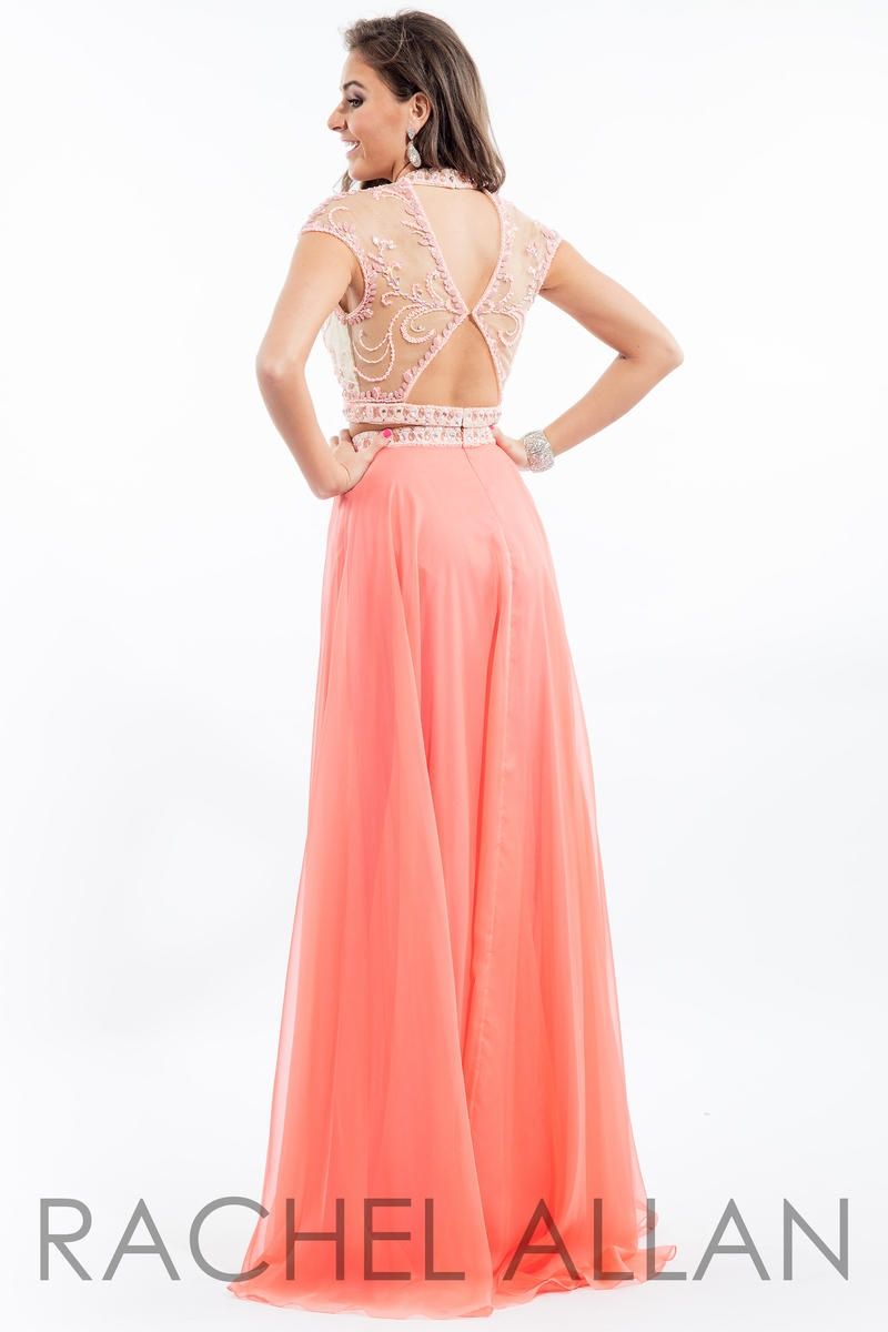 Style 2060 Rachel Allan Size 0 Bridesmaid Cap Sleeve Sheer Light Pink Floor Length Maxi on Queenly