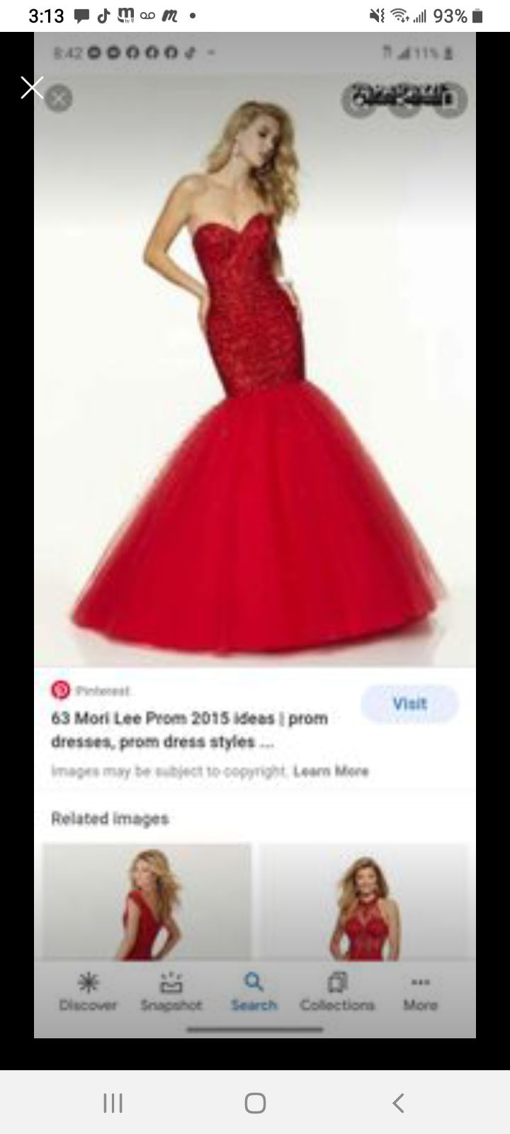 Morilee Red Size 2 Shiny Corset Prom Mermaid Dress on Queenly