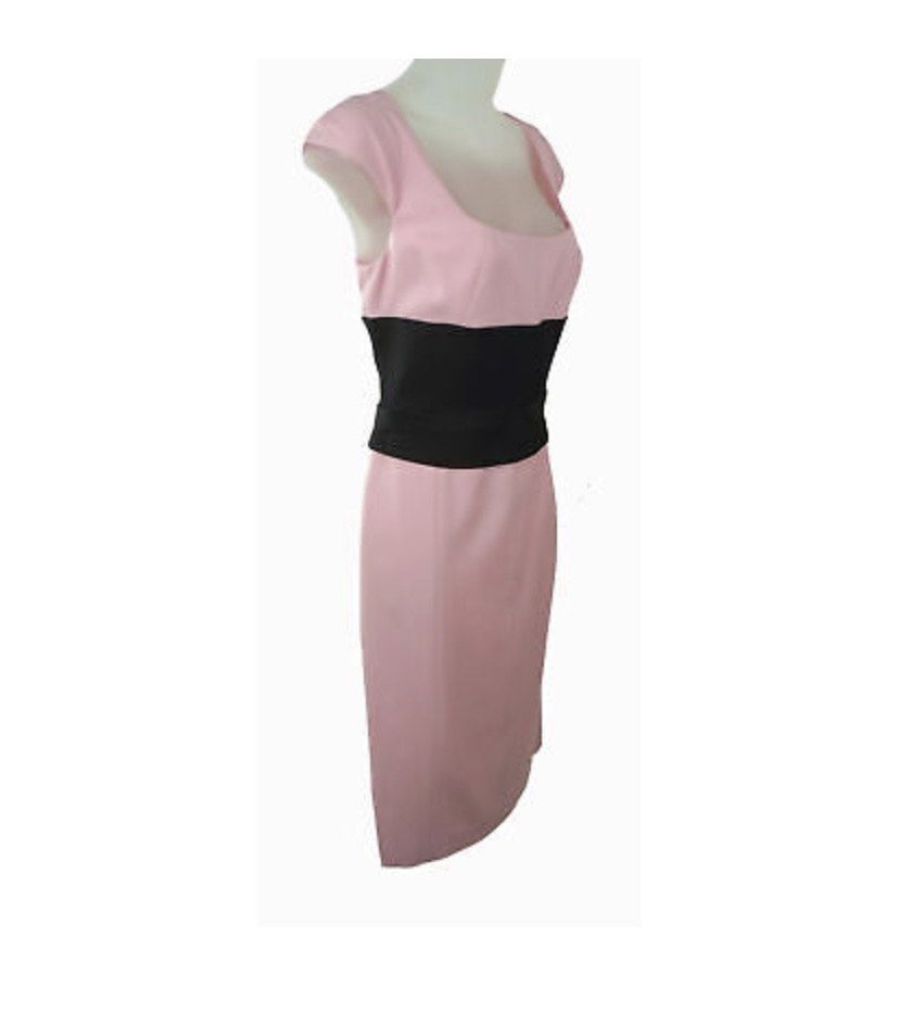 Narciso Rodriguez Size 6 Wedding Guest Cap Sleeve Satin Light Pink Cocktail Dress on Queenly