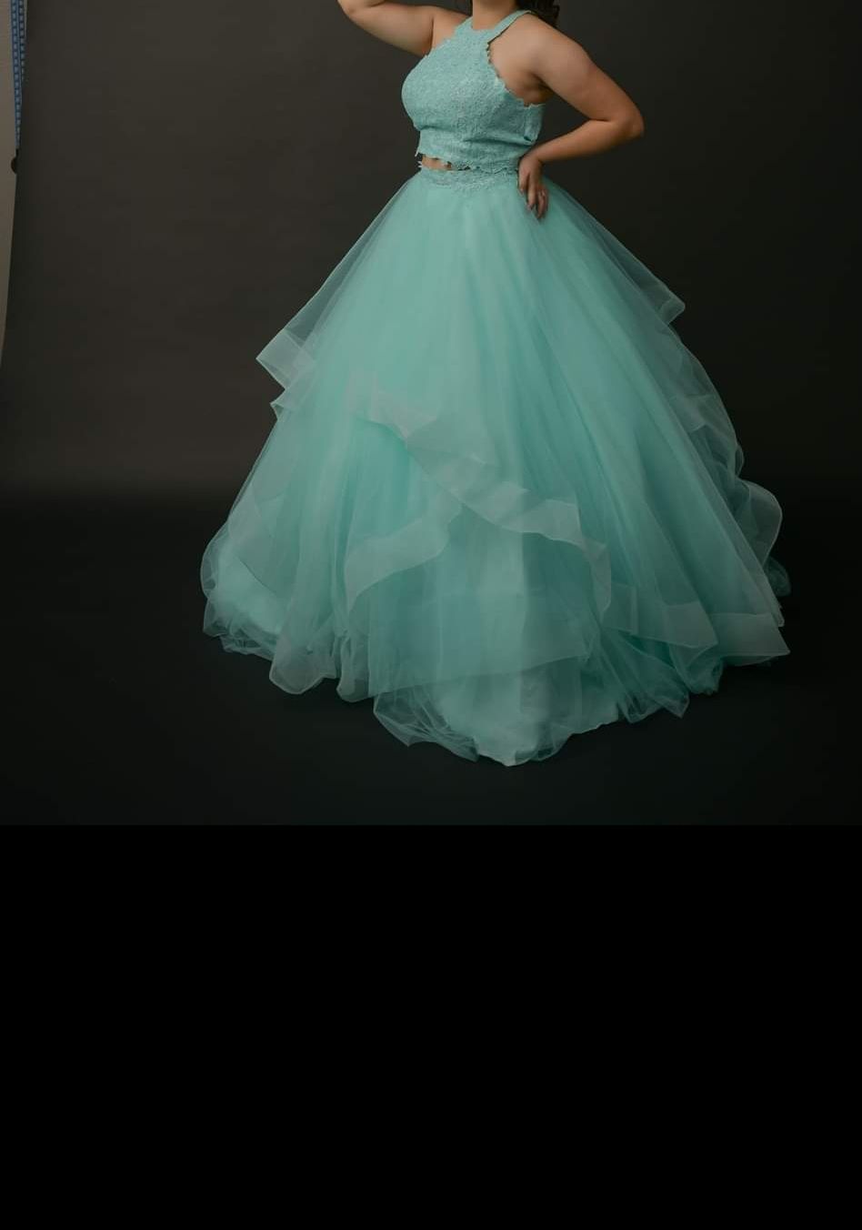 Size 6 Prom Halter Light Blue Cocktail Dress on Queenly
