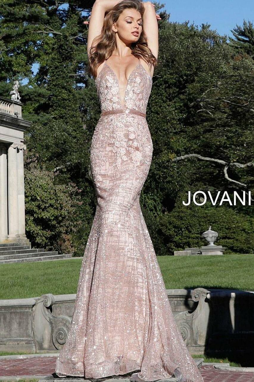 Jovani Size 6 Bridesmaid Lace Pink Mermaid Dress on Queenly