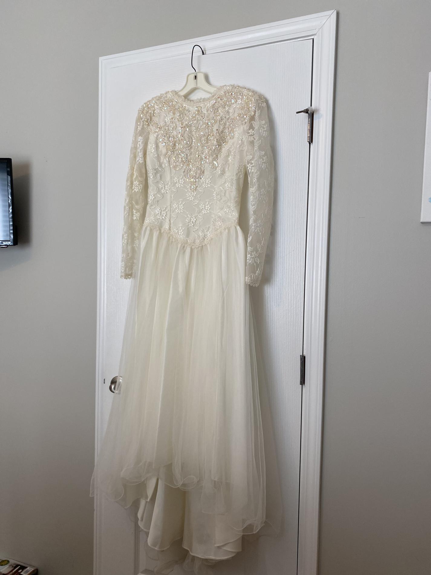 Alfred Angelo Size 8 Wedding Lace Nude Floor Length Maxi on Queenly