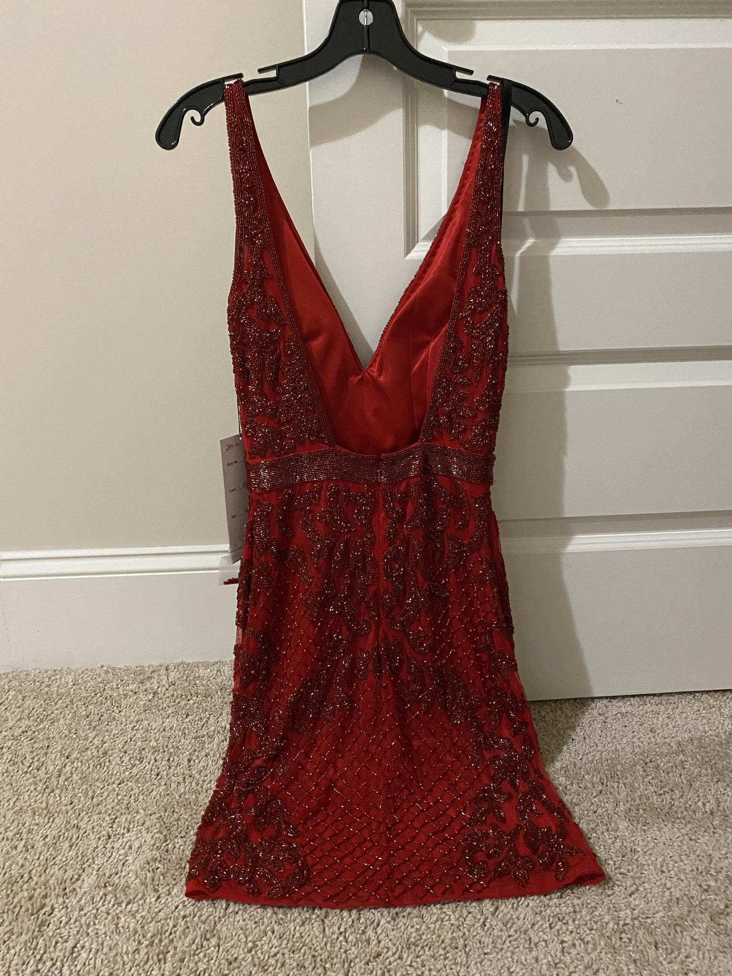 Primavera Size 4 Homecoming Plunge Red Floor Length Maxi on Queenly
