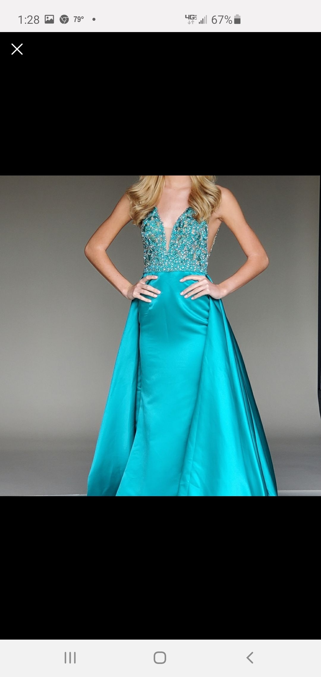 Sherri Hill Size 0 Prom Green Dress With Train on Queenly
